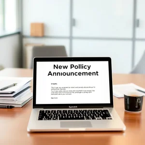 新しい方針発表メールの書き方で学ぶNew Policy Announcement英語実践術