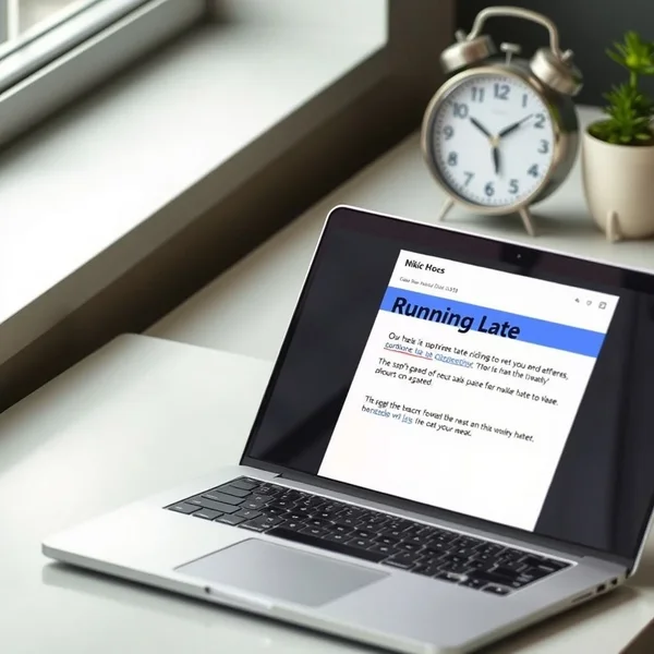 How to Write a Running Late Notification Email