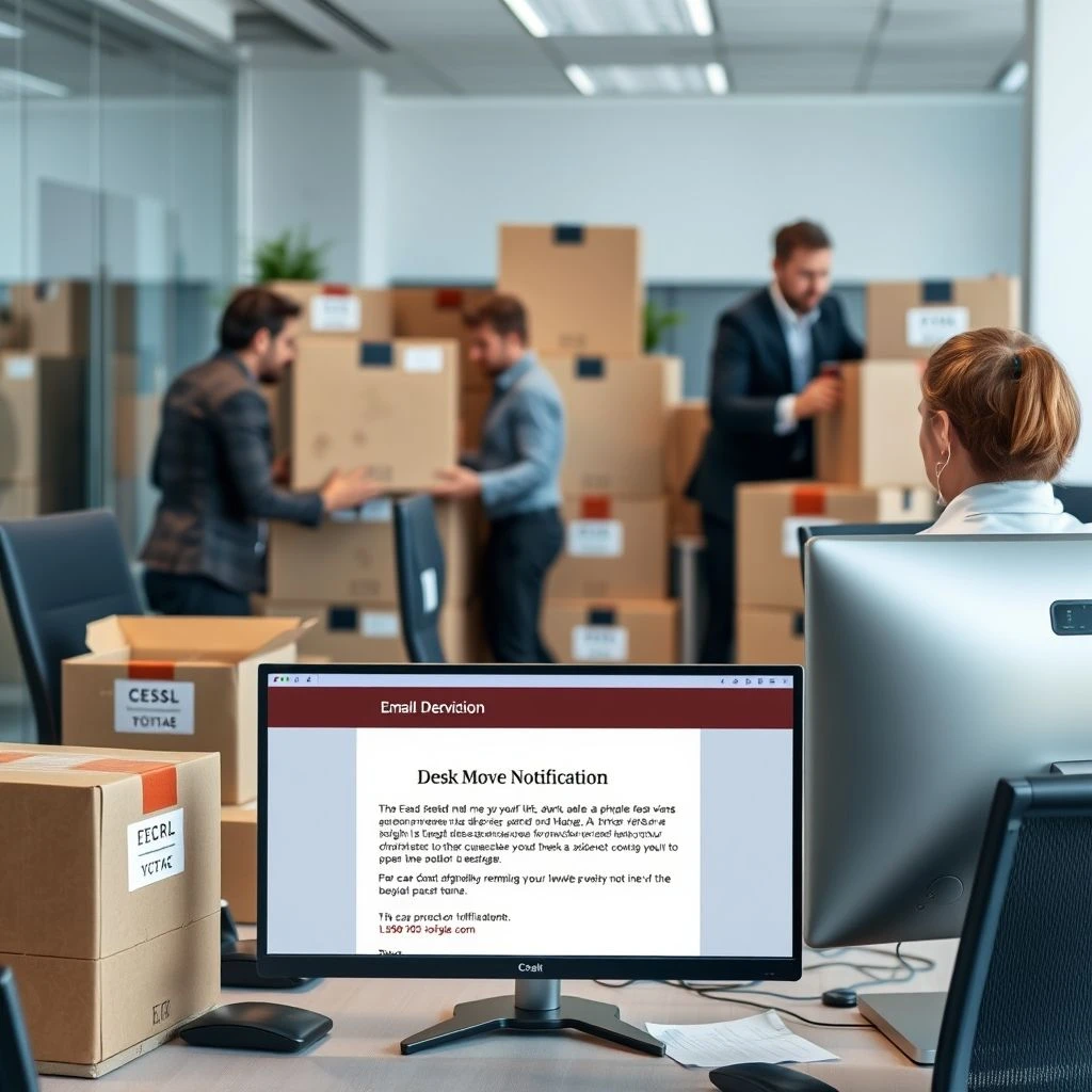 Come scrivere un'email di Desk Move Notification per gestire il cambio postazione
