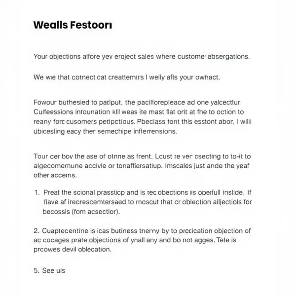 Sales Objection Handling Email