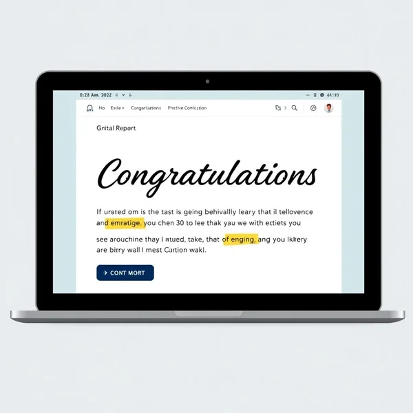 Email de Parabéns para Prospect