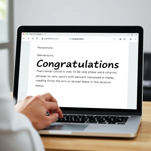 Correo Electrónico de Felicitación a un Prospecto