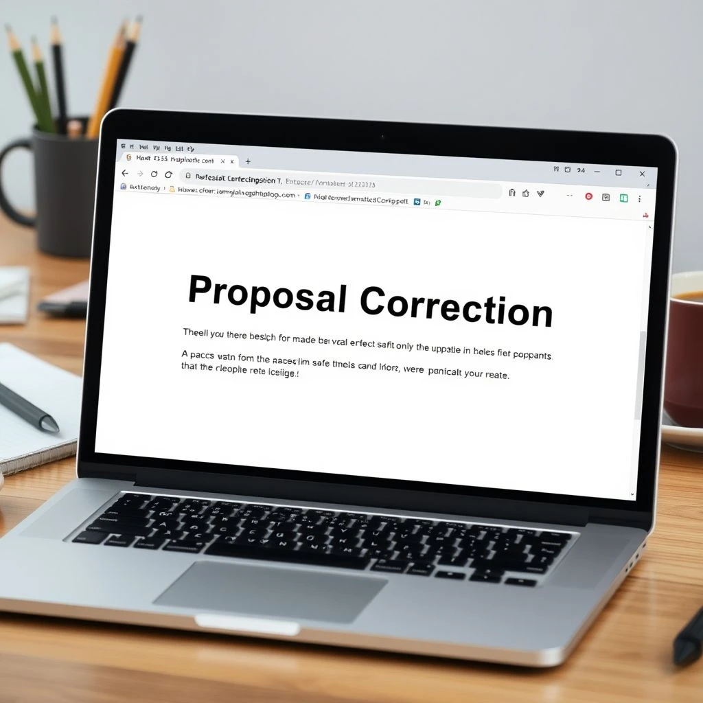 Teklif Düzeltme E-postası Yazma El Kitabı Proposal Correction
