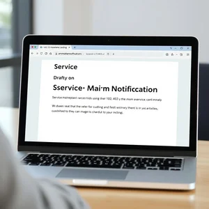 كيفية كتابة بريد إلكتروني لإشعار صيانة الخدمة Service Maintenance Notification