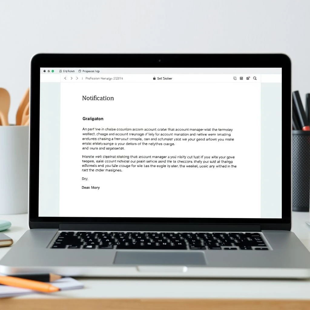 Cómo Escribir un Aviso de Cambio de Gerente de Cuenta Efectivo