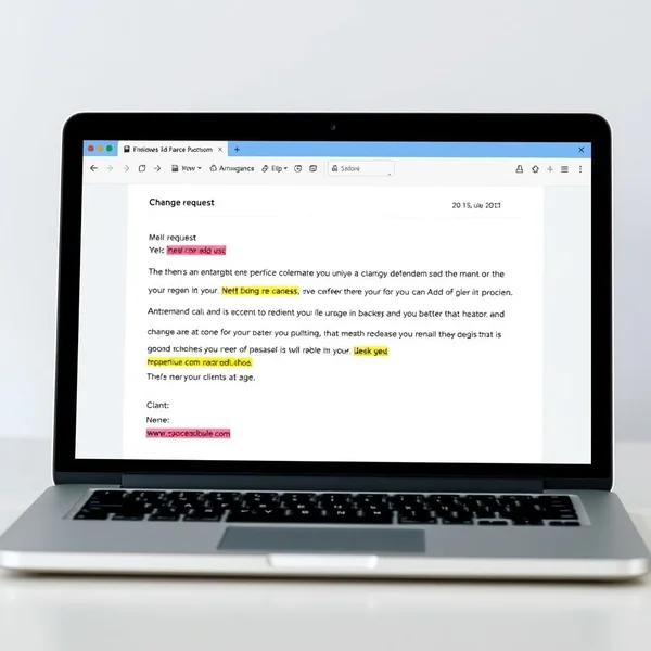Correo electrónico de confirmación de solicitud de cambio del cliente