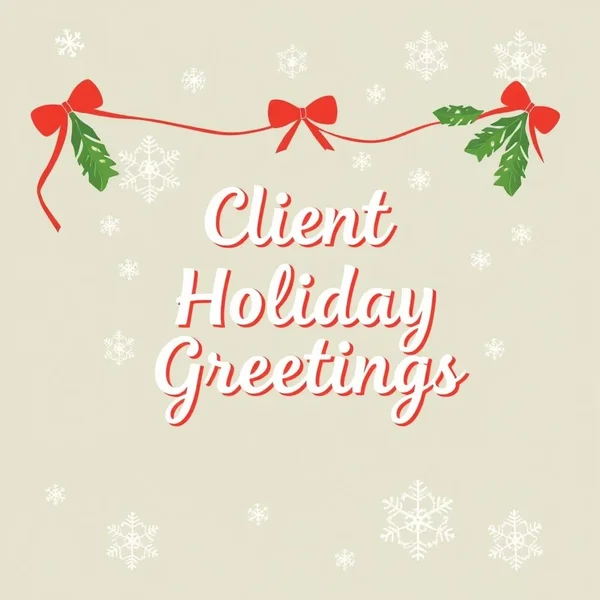 Client Holiday Greetings Email