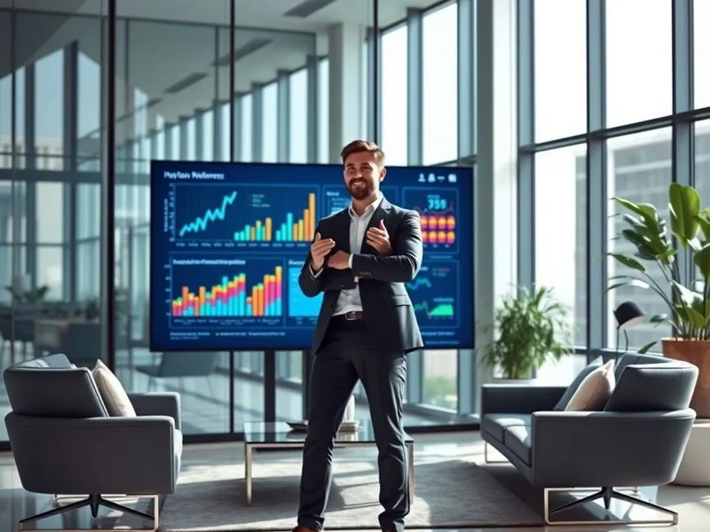 Seorang yang sedang menulis Business Report di meja kerjanya