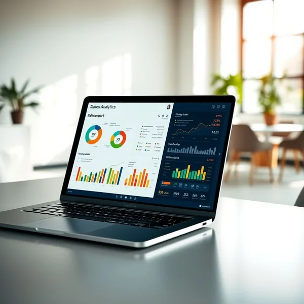 An effective Sales Report on a computer screen