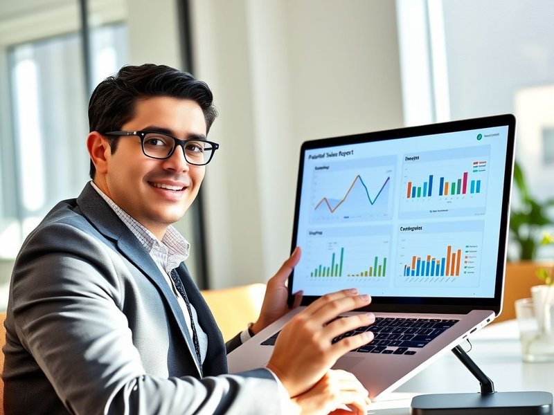 An effective Sales Report on a computer screen