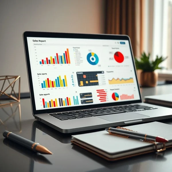 Un rapport de ventes efficace sur un écran d’ordinateur