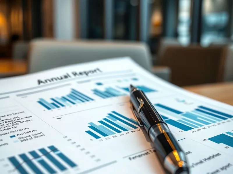 Un profesional analizando un gráfico financiero en un Informe Anual