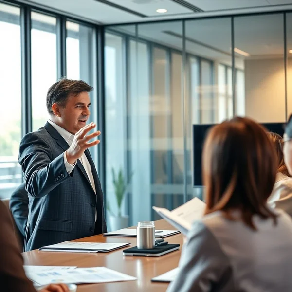 Um profissional analisando um gráfico financeiro em um Relatório Anual