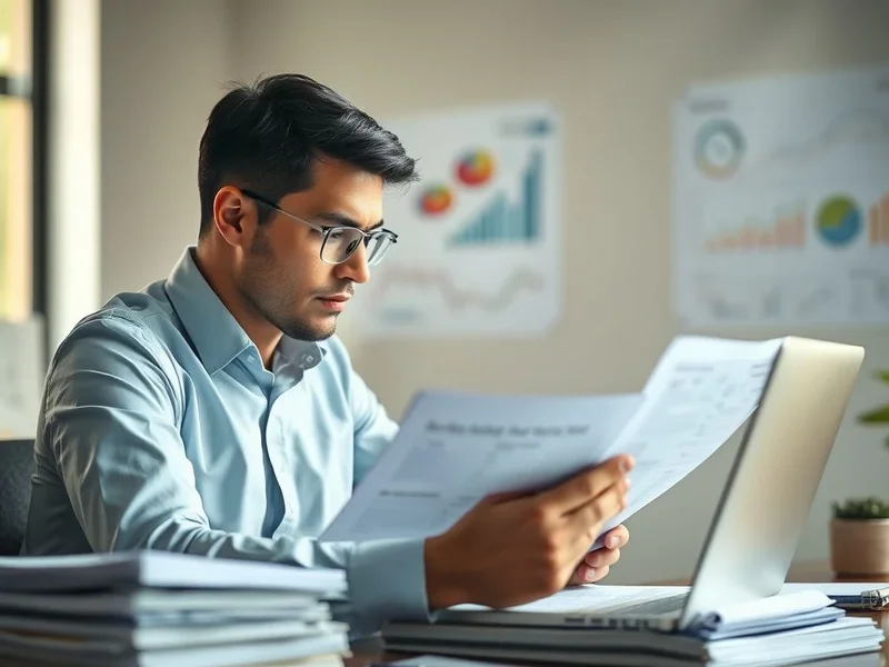 Een persoon schrijft een Business Report aan een bureau