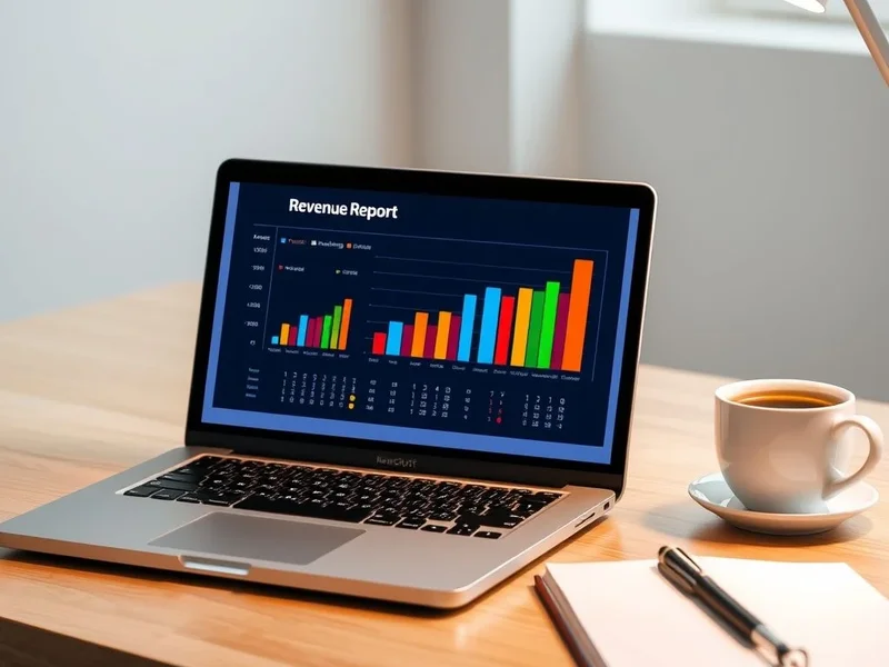Laporan Revenue profesional di atas meja