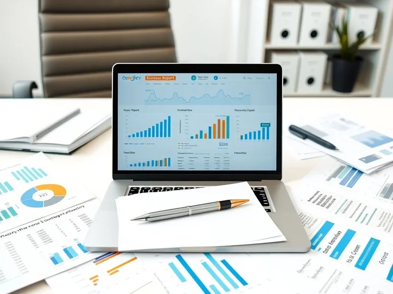 Un rapport de revenue professionnel sur un bureau