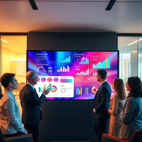 A professional analyzing a financial chart in an Annual Report