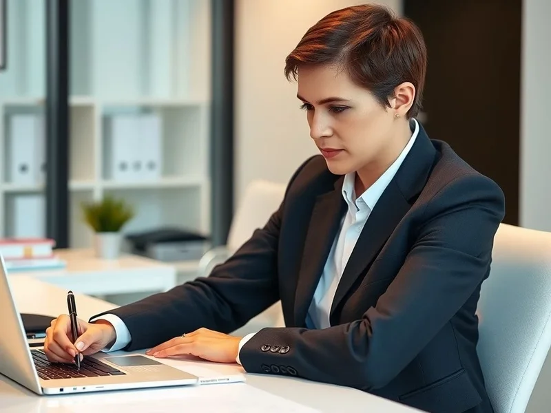 書斎でBusiness Reportを書いている人