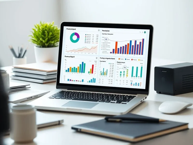 Bir masada profesyonel bir Revenue Report