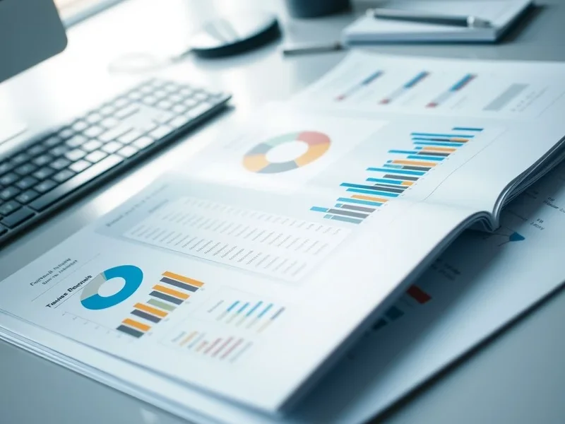 A professional Revenue Report on a desk