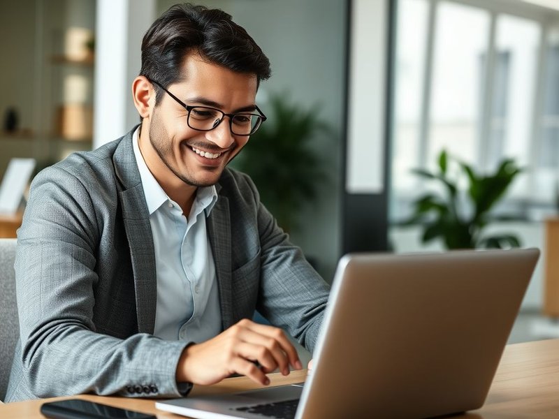 A professional writing an Operational Report on a laptop