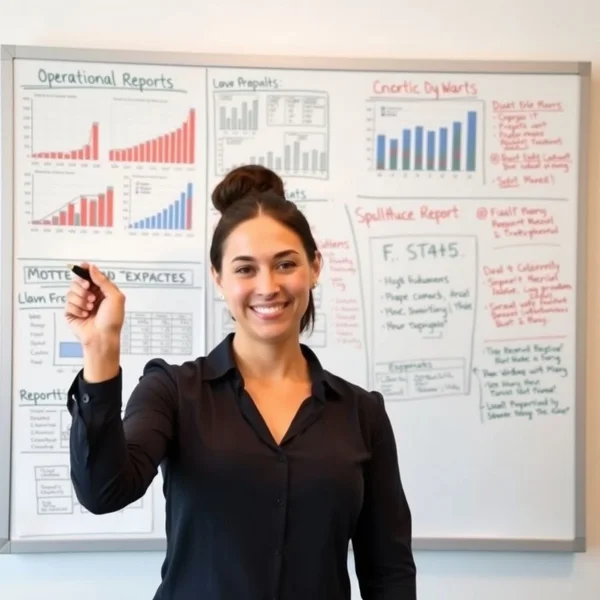Un professionnel rédigant un Operational Report sur un ordinateur portable