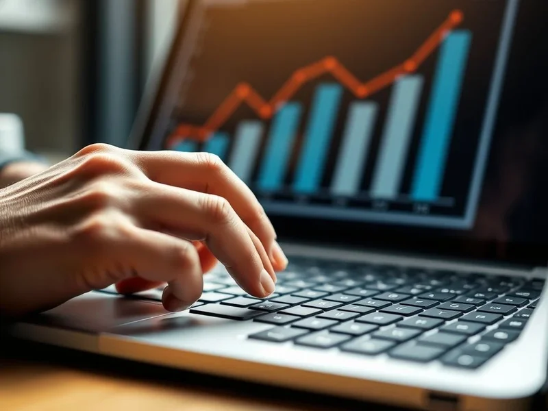 A professional creating a Quarterly Report on their laptop