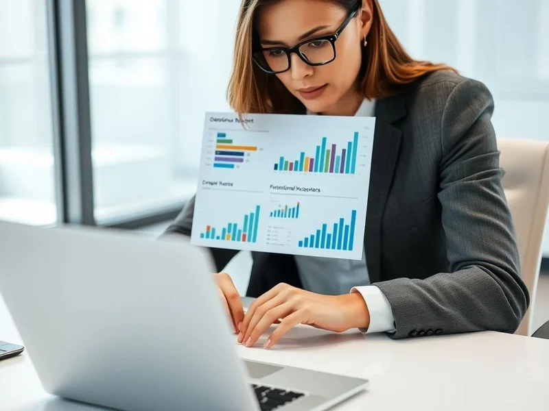 A professional writing an Operational Report on a laptop