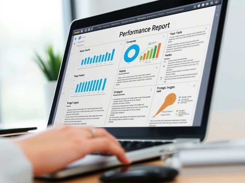 Een professional die een Performance Report bekijkt op een tablet