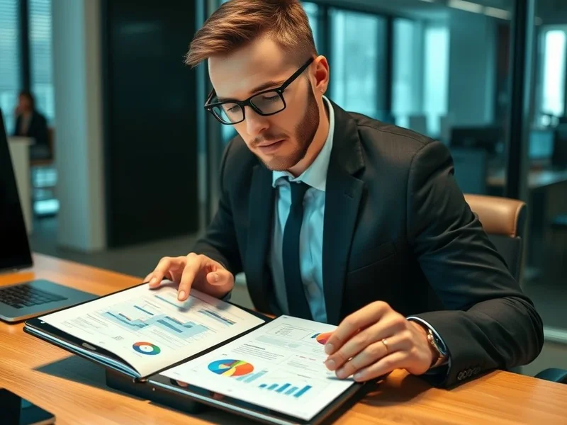 A professional presenting a Strategic Report in a meeting