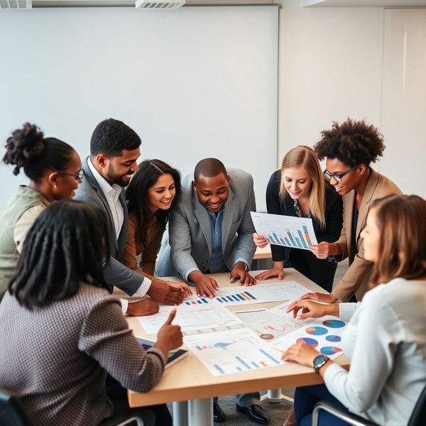 A chart showing positive trends in a professional Diversity Report
