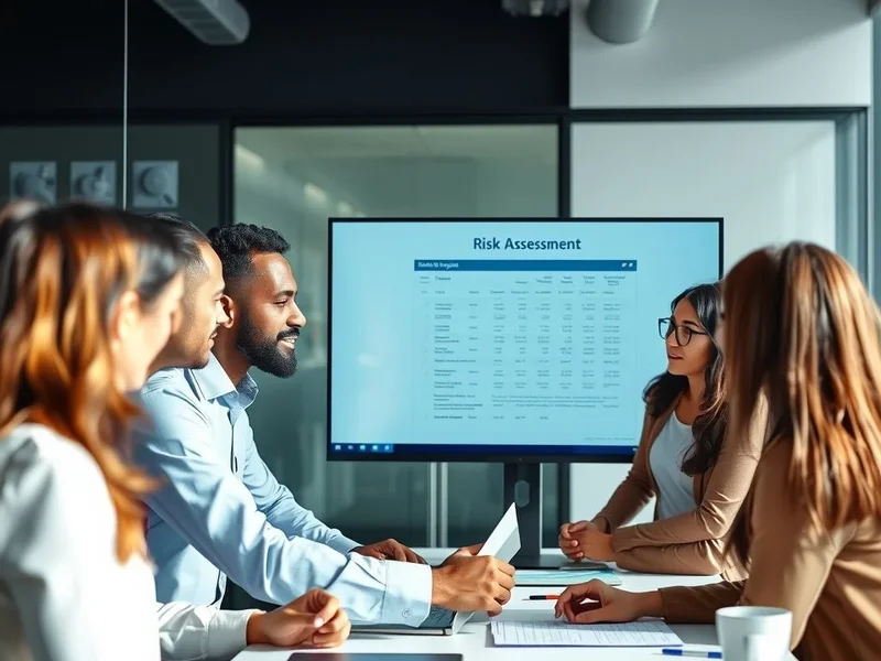 A professional reviewing a Risk Assessment Report