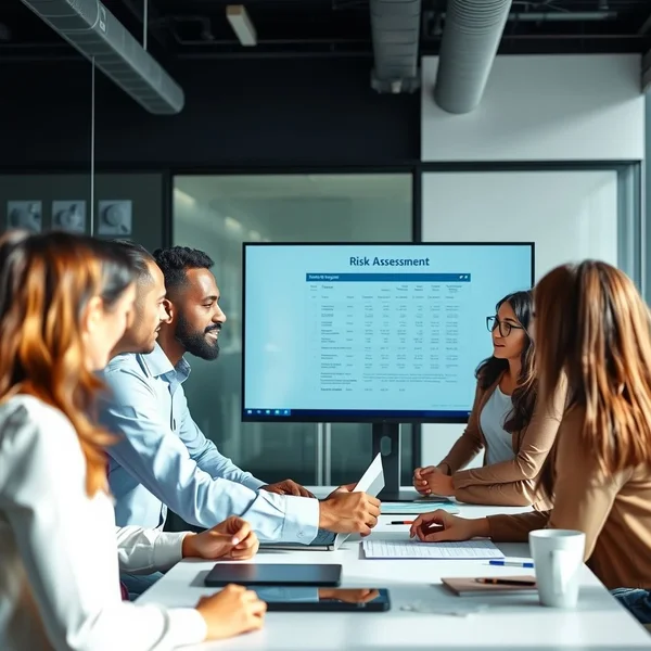 A professional reviewing a Risk Assessment Report