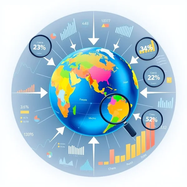 Image of a globe with charts and graphs, representing a Market Expansion Report