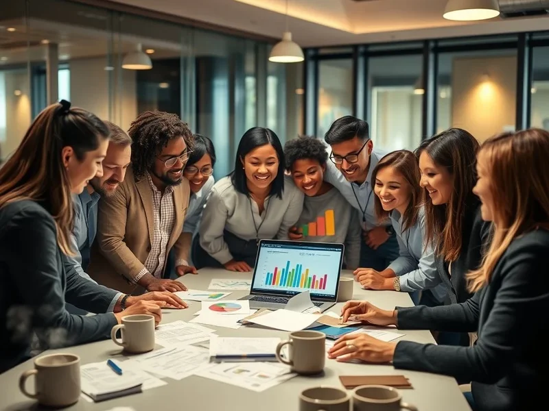 Image of a team collaborating on a report