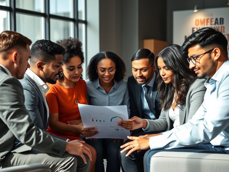A professional analyzing a Project Evaluation Report on a laptop