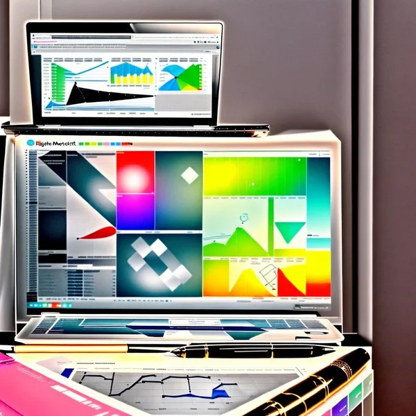 تقرير KPI نظيف ومحترف على شاشة كمبيوتر