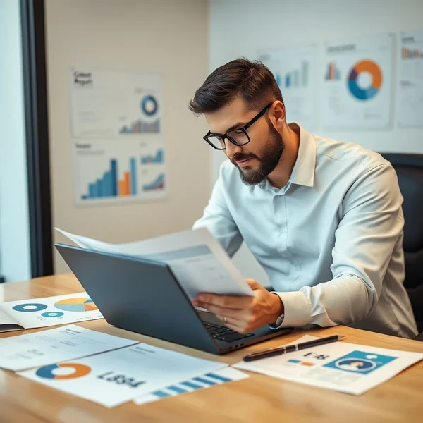 Image of a professional Client Report being reviewed