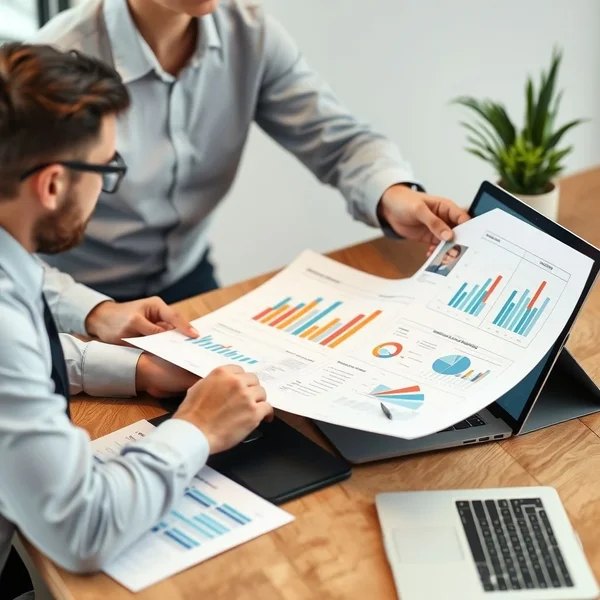 Immagine di un Client Report professionale in fase di revisione