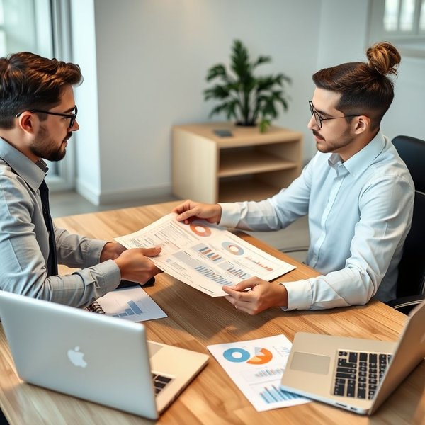 Imagem de um Client Report profissional sendo revisado