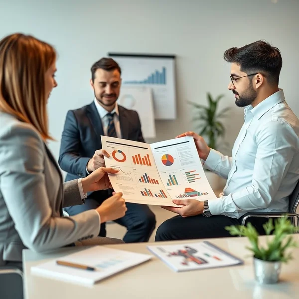 Image of a professional Client Report being reviewed