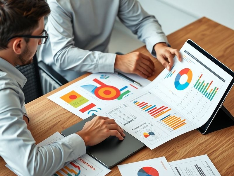 A professional analyzing charts for a Business Risk Report
