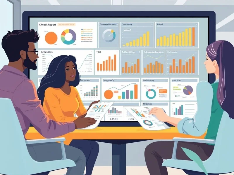 A chart showing positive trends in a professional Diversity Report