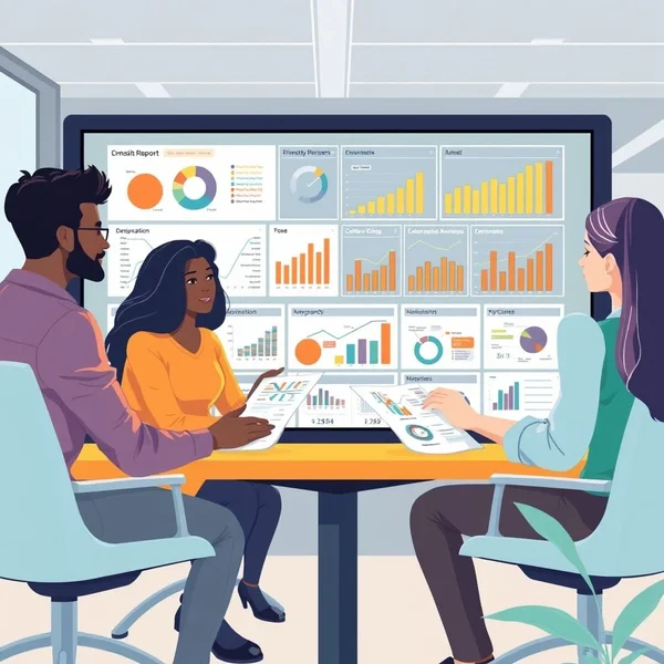A chart showing positive trends in a professional Diversity Report