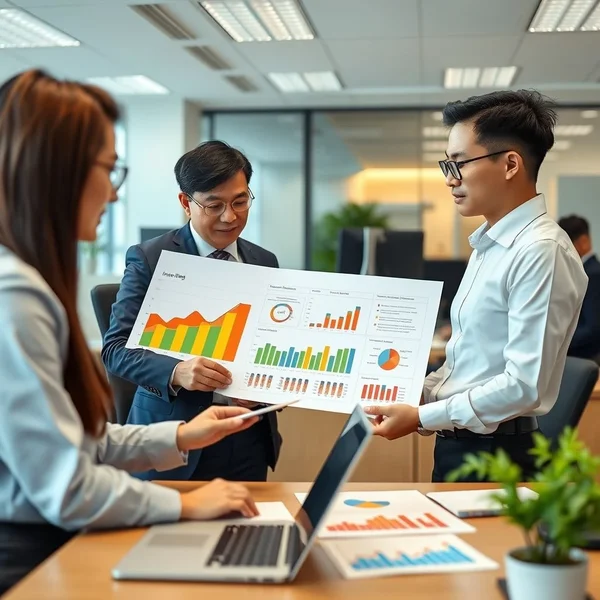 Biểu đồ thể hiện hiệu suất được cải thiện, đại diện cho một Efficiency Report