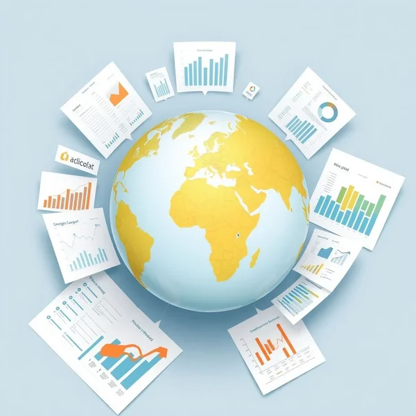 Image of a globe with charts and graphs, representing a Market Expansion Report