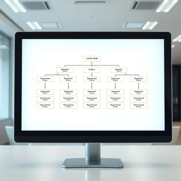 A diagram showing the hierarchy in an Organizational Structure Report