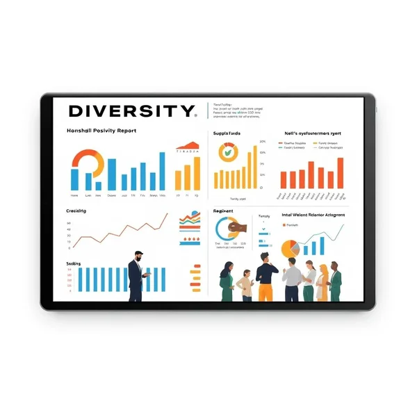 Sebuah grafik yang menunjukkan tren positif dalam Diversity Report profesional