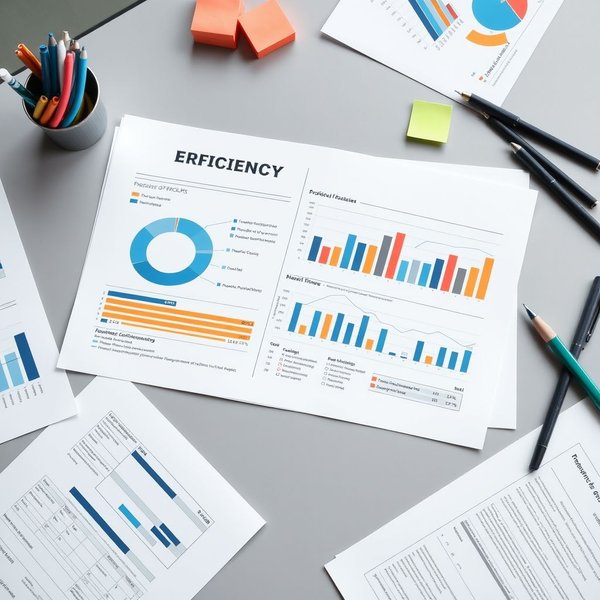 Bagan yang menunjukkan peningkatan kinerja, mewakili Efficiency Report