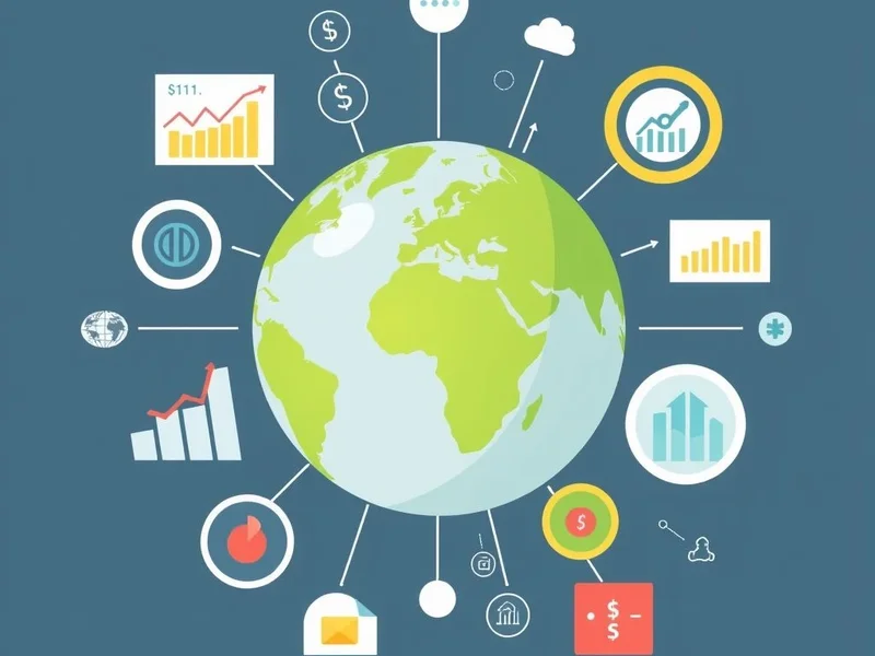 Gambar sebuah globe dengan grafik dan bagan, mewakili Market Expansion Report